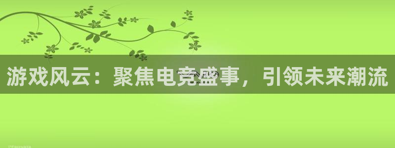 赢咖娱乐官网登录：游戏风云：聚焦电竞盛事，引领未来潮流